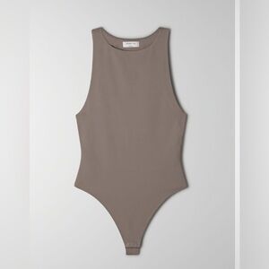 Aritzia Babaton Contour '90s Bodysuit - Taupe, Grey, Gray